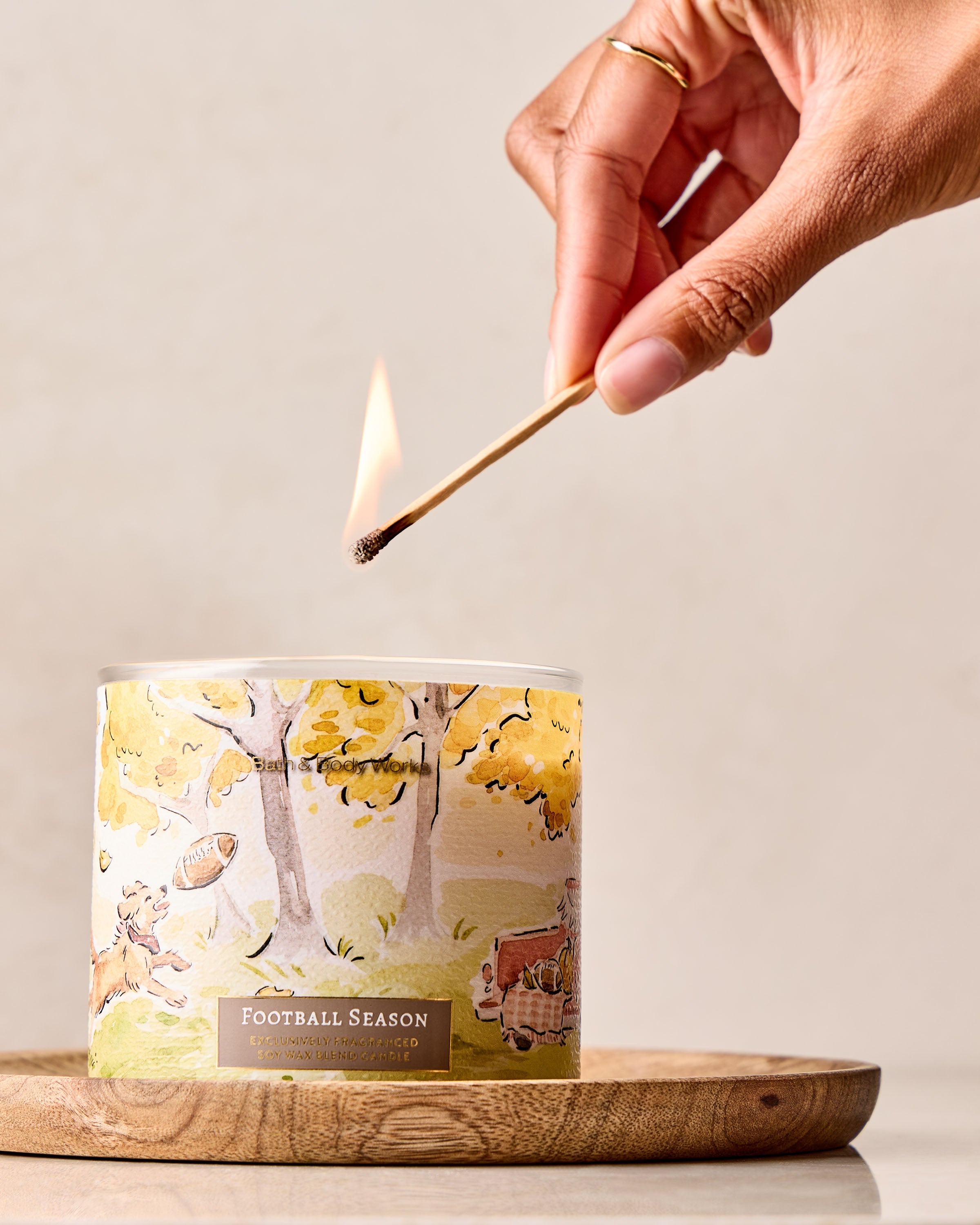 Football Season 3-Wick Candle