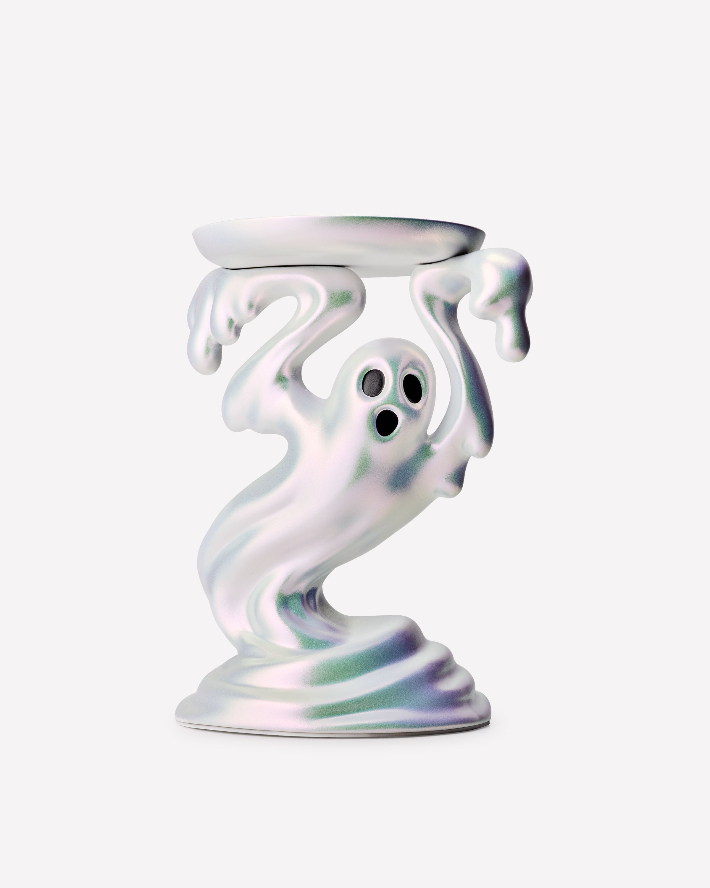 Drippy Ghost Pedestal 3-Wick Candle Holder