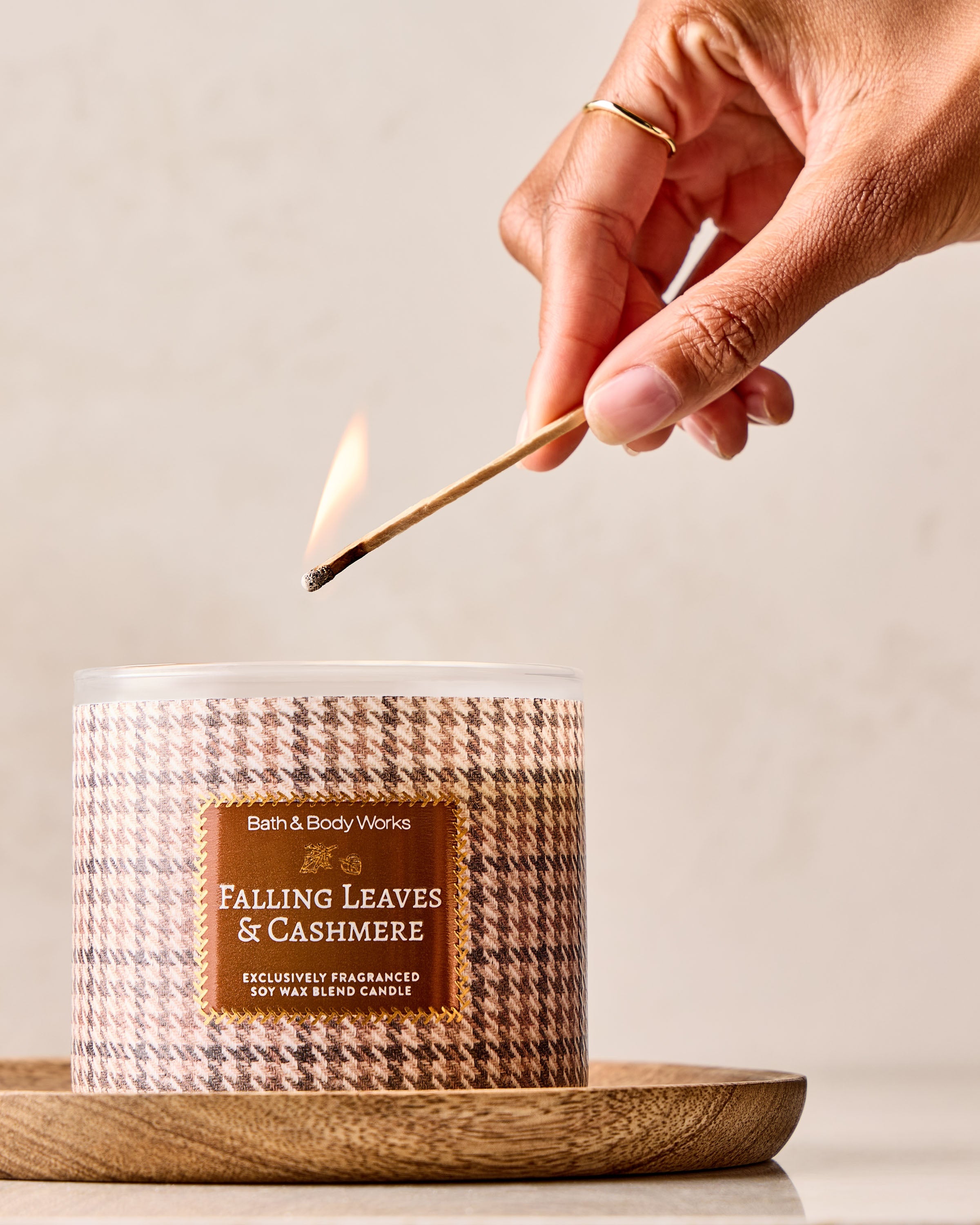 Falling Leaves & Cashmere 3-Wick Candle